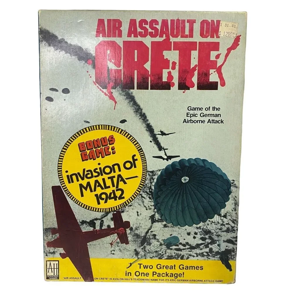 #5129 Air assault on Crete vtg Game Invasion of Malta bonus
